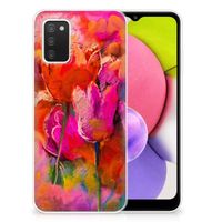 Hoesje maken Samsung Galaxy A03S Tulips