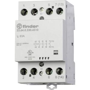 Finder 22.64.0.024.4310 Contactor 4x NO 24 V/DC, 24 V/AC 63 A 1 stuk(s)