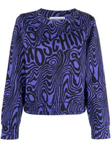 Moschino sweat en coton à logo imprimé - Bleu