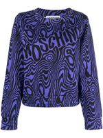 Moschino sweat en coton à logo imprimé - Bleu - thumbnail