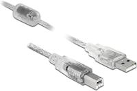 DELOCK Kabel USB 2.0 type A stekker > USB 2.0 type B-stekker 2 m transparant