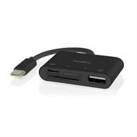 Nedis USB-hub - 1x USB-C - 1x USB A / 1x USB-C - 4-poorts poorten - USB 2.0 - Stroomvoorziening via USB - SD & MicroSD