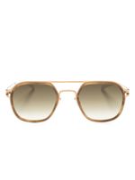 Mykita lunettes de soleil Leeland à monture pilote - Marron