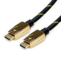 ROLINE 11.04.5922 DisplayPort kabel 3 m Zwart, Goud - thumbnail