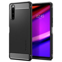 Spigen Rugged Armor Sony Xperia 10 V TPU Hoesje - Zwart - thumbnail