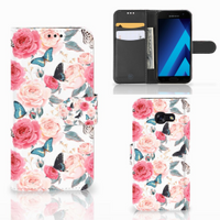 Samsung Galaxy A5 2017 Hoesje Butterfly Roses - thumbnail