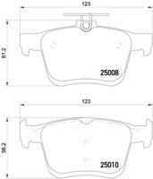 Remmenset, remschijf BREMBO, Remschijftype: Binnen geventileerd, Inbouwplaats: Achteras: , u.a. für VW, Seat, Audi