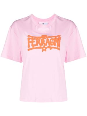 Chiara Ferragni T-shirt met logoprint - Roze