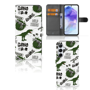 Telefoonhoesje met Pasjes voor Samsung Galaxy A55 Dinosaurus