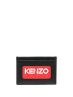 Kenzo porte-cartes en cuir à logo imprimé - Noir