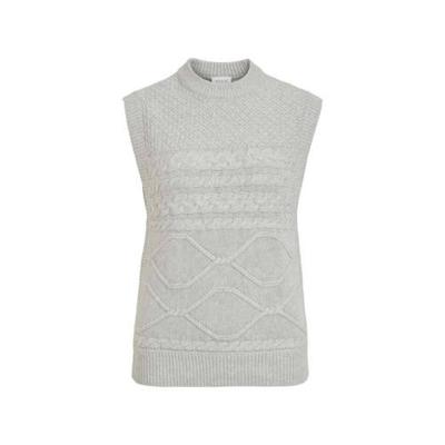 VILA gebreide spencer VIVOLIA grijs