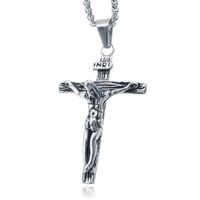 Heren Venetiaanse Schakelketting Edelstaat met INRI Kruishanger - thumbnail