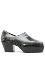 Eckhaus Latta mules en cuir à bout carré 60 mm - Noir