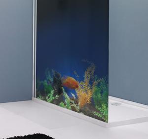 Douchewand stickers Aquarium leven