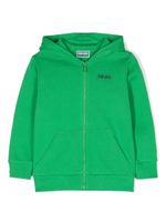 Kenzo Kids sweat zippé à logo imprimé - Vert - thumbnail