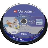 Verbatim BD-R Blu-Ray 25GB 6x 10st. Spindle Printable