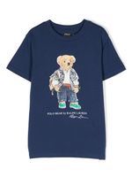 Ralph Lauren Kids t-shirt en coton à motif Polo Bear - Bleu