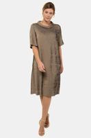 Ulla Popken Jurk, aansluitend silhouet, wijde col, naadzakken - Grote Maten