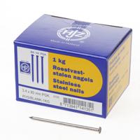 RVS nagels plat geruite kop 3.4 x 80mm 1kg