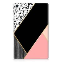 Lenovo Tab M10 Plus (3e generatie) Back Cover Zwart Roze Vormen