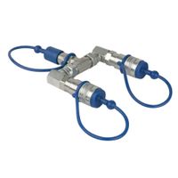 Showtec 2-weg CO2 splitter (3/8" Q-Lock koppelingen)