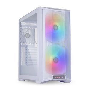 Lian Li LANCOOL 215 Midi-tower Behuizing, Gaming-behuizing Wit 2 voorgeïnstalleerde LED-ventilators, 1 voorgeïnstalleerde ventilator, Ventilatiebesturing,