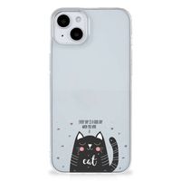 iPhone 15 Telefoonhoesje met Naam Cat Good Day - thumbnail