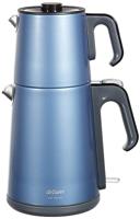 AR3080-O Sea Blue Cay Sefasi theemaker, 1650 W, theepotcapaciteit van 1,2 LT, roestvrijstalen theepot, watertank van 1,8 l, waterbereiding, waterkoker, roestvrijstalen theefilter