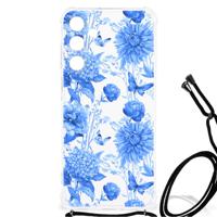 Case voor Samsung Galaxy A25 Flowers Blue