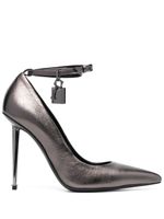 TOM FORD escarpins Padlock à fini métallisé - Gris