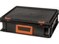 Alutec 139210110188 Kunststofbox Magnus PC 10 (b x h x d) 400 x 133 x 300 mm Zwart, Oranje 1 stuk(s)