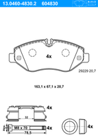 Remblokkenset, schijfrem ATE, u.a. fÃ¼r Iveco - thumbnail