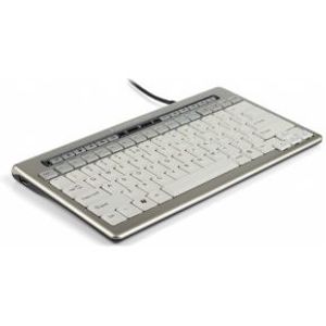 BakkerElkhuizen S-board 840 toetsenbord USB AZERTY Belgisch Licht Grijs, Wit