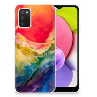 Hoesje maken Samsung Galaxy A03S Watercolor Dark - thumbnail