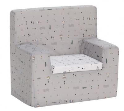 Interbaby kinderstoel Tipi Oso junior 43 cm schuim/katoen grijs