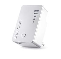 Devolo WiFi repeater AC (1 poort Gigabit ethernet, WPS, repeater wifi, versterker wifi, verhoogt het bereik van de WiFi, weergave van de intensiteit van het signaal, wit AC 1200 Mbits/sec. 1000 wit