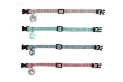 Beeztees uni - kattenhalsband - nylon - grijs - 20-30 cm