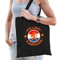 Holland kampioen leeuw oranje supporter tas zwart voor dames en heren - EK/ WK voetbal / Koningsdag   - - thumbnail