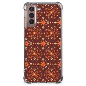 Samsung Galaxy S21 Plus Doorzichtige Silicone Hoesje Batik Brown