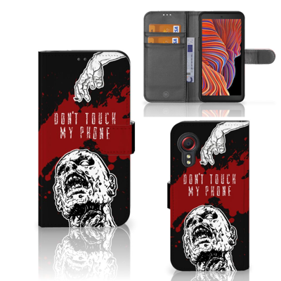 Samsung Galaxy Xcover 5 Portemonnee Hoesje Zombie Blood Samsung Galaxy Xcover 5 Portemonnee Hoesje Zombie Blood