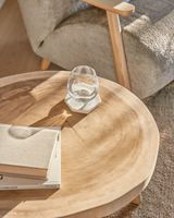 Kave Home Ronde Bijzettafel Wellcres Mungurhout, 65cm - Naturel - thumbnail