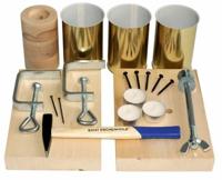 Kids At Work knutselset kaarsenhouder junior 11 cm hout 12 delig