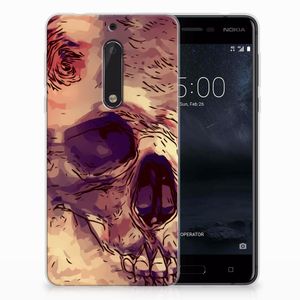 Silicone Back Case Nokia 5 Skullhead