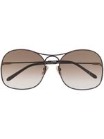 Chloé Eyewear lunettes de soleil à monture oversize - Marron