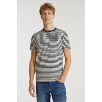 Garcia gestreept T-shirt blauw/roze/ecru