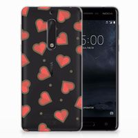 Nokia 5 TPU bumper Hearts - thumbnail