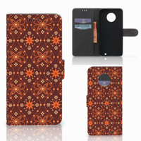 Motorola Moto G6 Plus Telefoon Hoesje Batik Brown
