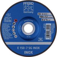 PFERD 62222730 E 150-7 SG INOX Afbraamschijf gebogen Diameter 150 mm Boordiameter 22.23 mm RVS 10 stuk(s) - thumbnail