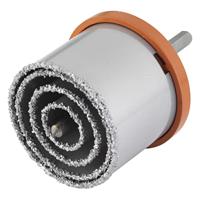 wolfcraft Set boorkrooninzetstukken, bestrooid met hardmetaal, 6-dlg. I 3478000 I Voor metselwerk en steen, Ø 33-83 mm, snijdiepte 55 mm