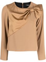 Paule Ka blouse à détail de nœud - Marron